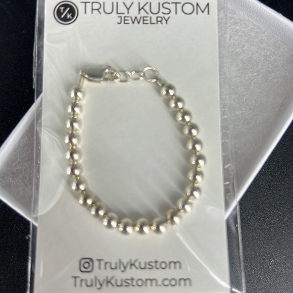 Silver Beaded Baby Bracelet - Picture 2 of 4